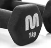 Meteor Hantel-Set 2x1 kg Gusseisen PVC Kurzhanteln Hexagon Produktbild-Vorschau 4