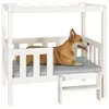 vidaXL Lit pour chien Blanc 95,5x73,5x90 cm Pin massif Voir les images du produit 4