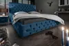 Elegantes Doppelbett PARIS 180x200cm dunkelblau Samt Produktbild-Vorschau 4