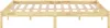 A wooden bed frame with slats, viewed from a front diagonal angle, isolated on a white background. Produktbild-Vorschau