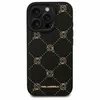 A black iPhone case with a gold Karl Lagerfeld logo pattern and text. Produktbild-Vorschau