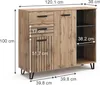 Komoda Vicco Amber Brązowy 38 x 100 cm z 2 szufladami i 2 Podgląd zdjęcia produktu 3