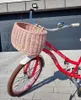 Weidenfahrradkorb, schmutziges Rosa, mit Riemen, Dumpy, Produktbild-Vorschau 5