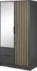 Furniture24 Kleiderschrank Nelly 2D Schrank mit Spiegel 2 Produktbild-Vorschau 1
