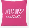 Huuraa Kissen Overath verliebt 40x40cm mit Füllung Fuchsia Produktbild-Vorschau 1