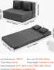 Diagrams and dimensions of a foldable sofa bed. Podgląd zdjęcia produktu