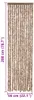 vidaXL Fliegenvorhang Beige und Dunkelbraun 56x200 cm Produktbild-Vorschau 6