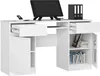 PC-Schreibtisch AKORD A5 Weiß mit 2 Schubladen und 5 Produktbild-Vorschau 2