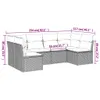 6-tlg. Garten-Sofagarnitur mit Kissen Braun Poly Rattan Produktbild-Vorschau 3