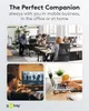 Collage of images showing people working in an office, watching TV, and using a laptop, with text overlay. Anteprima dell’immagine prodotto