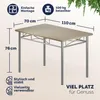 CASARIA® Jídelní stůl se 4 židlemi dřevo 5dílná sada kov Náhled obrázku produktu 3