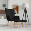Maison Exclusive - Relaxsessel mit Hocker Schwarz Stoff Produktbild-Vorschau 1