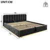 Flieks Hydraulisches Polsterbett 180x200cm mit Led, Produktbild-Vorschau 5