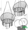 Two hanging chairs with dimensions indicated by measurement lines and text. Náhled obrázku produktu
