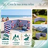 Lantigo Paravento da Spiaggia Ancora rossa e blu 10m | Anteprima dell’immagine prodotto 5