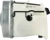 A close-up, side view of a white and gray vacuum cleaner motor part with black accents. Produktbild-Vorschau