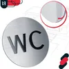KOTARBAU® Znak WC ⌀ 7 cm znak ze stali nierdzewnej Srebrny Podgląd zdjęcia produktu 5