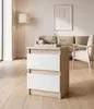 Comodino bianco/Sonoma opaco con 2 cassetti | Comodino in Anteprima dell’immagine prodotto 9