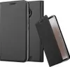 A black flip case for a smartphone is shown, with one case closed and another open to reveal a phone screen. Náhľad obrázku produktu