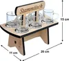 Schnapsbrett 20 cm mit Gravur Stammtisch mit 6 Gläser Produktbild-Vorschau 2