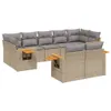 The Living Store 9-tlg. Garten-Sofagarnitur mit Kissen Produktbild-Vorschau 2