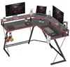 HOMCOM Gaming bureau in L-vorm, computerbureau met Productafbeelding-voorbeeld 1