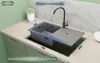 [Granitspüle 76x44 Grau+ Armatur]Hochwertig beidseitig Produktbild-Vorschau 4