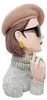 Deko Büste Dame im Strickpullover mit Hut und Sonnenbrille Produktbild-Vorschau 6