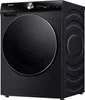 A black Hisense washing machine is shown from a three-quarter angle against a white background. Voir les images du produit