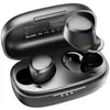 A pair of black wireless earbuds and their charging case are displayed. Produktbild-Vorschau