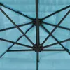 The Living Store Sonnenschirm mit Stahlmast Blau Produktbild-Vorschau 10