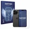 A product shot featuring an iPhone 15 Pro Max with a screen protector and its packaging. Produktbild-Vorschau