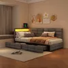 Letto imbottito singolo INONEFT, 90x200 cm, divano letto Anteprima dell’immagine prodotto 8