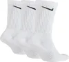 Three pairs of white Nike crew socks are shown against a white background. Voir les images du produit