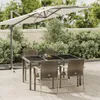 The Living Store 5-tlg. Garten-Essgruppe mit Kissen Grau Produktbild-Vorschau 2