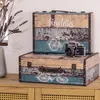Vintage Holzkoffer mit Fahrrad Design von HMF im Set in verschiedenen Größen Produktbild-Vorschau