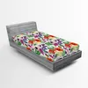 ABAKUHAUS Aquarell Spannbetttuch, Tropische Blumenmuster Produktbild-Vorschau 2