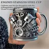Kaffeebecher V8 Motordesign aus Edelstahl doppelwandig für Produktbild-Vorschau 8