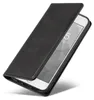A black flip cover phone case is shown on a white background. Produktbild-Vorschau