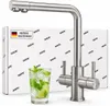 Bateria 3-drogowa VANTO INOX z wylewką w kształcie litery L Podgląd zdjęcia produktu 8