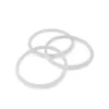 Three white silicone rings are arranged in a pile on a white background. Produktbild-Vorschau