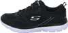 A side view of a black Skechers sports shoe with a white sole. Produktbild-Vorschau