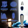 Lampa lawa niebieska srebrna G9 36 cm retro lampa magma Podgląd zdjęcia produktu 3
