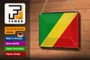 Blechschild Flagge Kongo 18x12cm Retro Flag of the Congo Produktbild-Vorschau 3