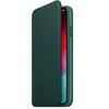 A dark green flip case for an iPhone is shown from the side, with the flip cover partially open. Anteprima dell’immagine prodotto