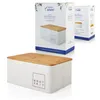 Lumaland Cuisine Brotkasten Brotdose aus Metall mit Bambus Produktbild-Vorschau 14