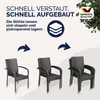 CASARIA® Lot de 8 Chaise Salle a Manger en Polyrotin Brunes Voir les images du produit 4