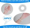 Akupressur Ringe, 10er Set Silber Massageringe für Finger Produktbild-Vorschau 3