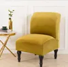 Armless Chair Slipcover Stretch Samt Elasthan Stuhlbezüge  Produktbild-Vorschau 3
