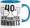 40er Geburtstag Frauen Geschenk Tasse 40 Ab Jetzt Gehts Produktbild-Vorschau 1
